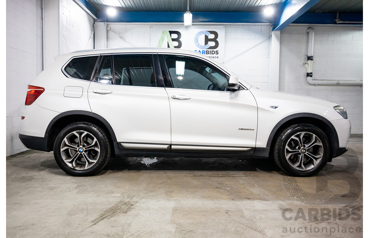 9/2015 BMW X3 xDrive20d xLine F25 MY15 4d Wagon Mineral White Metallic Turbo Diesel 2.0L