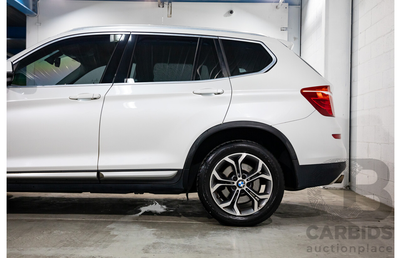 9/2015 BMW X3 xDrive20d xLine F25 MY15 4d Wagon Mineral White Metallic Turbo Diesel 2.0L
