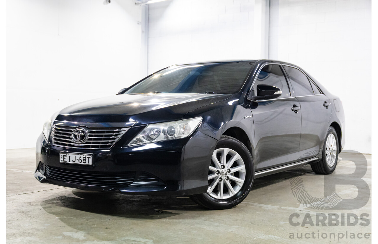 2/2013 Toyota Aurion AT-X GSV50R 4d Sedan Attitude Black Metallic V6 3.5L