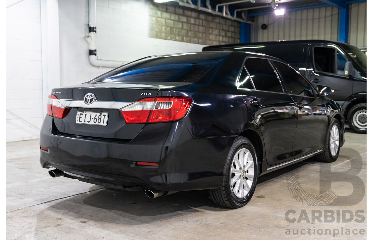 2/2013 Toyota Aurion AT-X GSV50R 4d Sedan Attitude Black Metallic V6 3.5L
