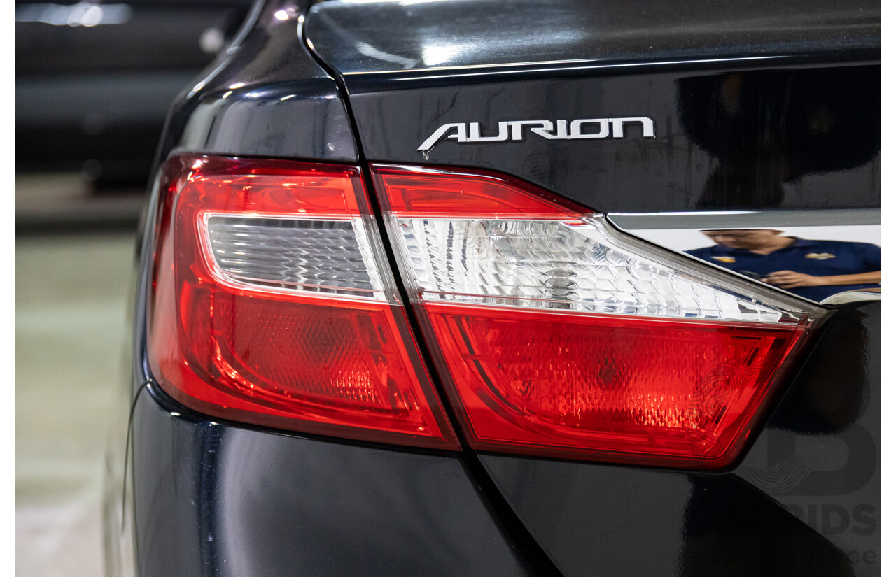 2/2013 Toyota Aurion AT-X GSV50R 4d Sedan Attitude Black Metallic V6 3.5L