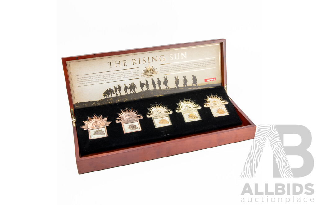 The Rising Sun 2012 Australian Army Commemorative Stamp and Shield Collection