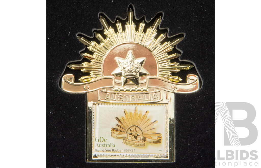 The Rising Sun 2012 Australian Army Commemorative Stamp and Shield Collection