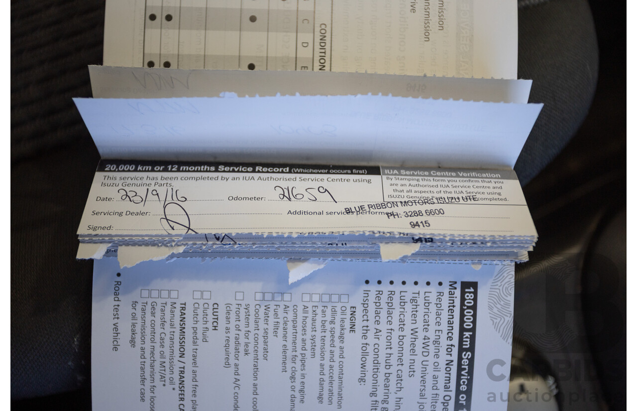 09/2015 Isuzu MU-X LS-U (4x4) UC MY15 4D Wagon Silky White Pearl Turbo Diesel 3.0L - 7 Seats