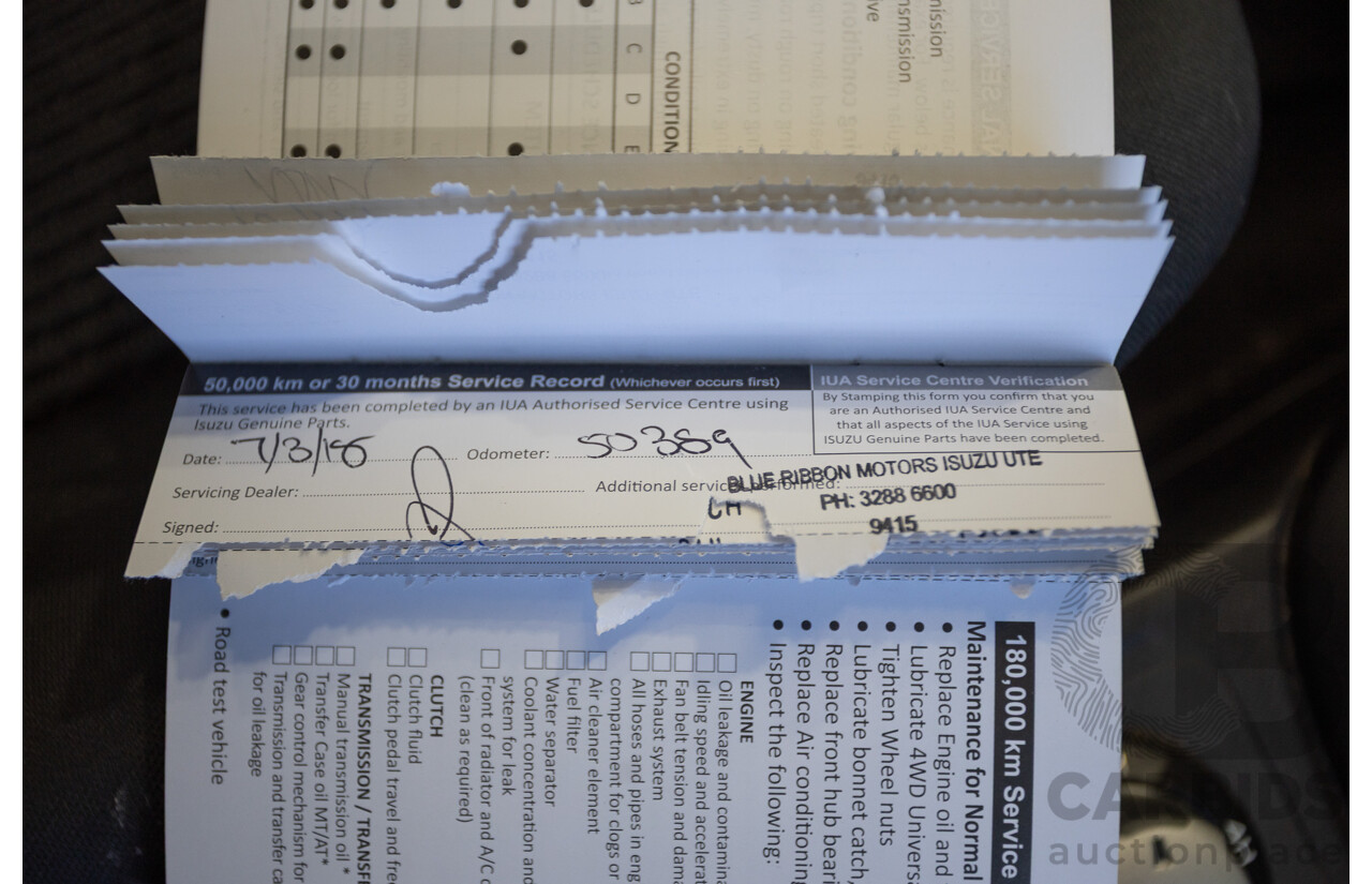 09/2015 Isuzu MU-X LS-U (4x4) UC MY15 4D Wagon Silky White Pearl Turbo Diesel 3.0L - 7 Seats