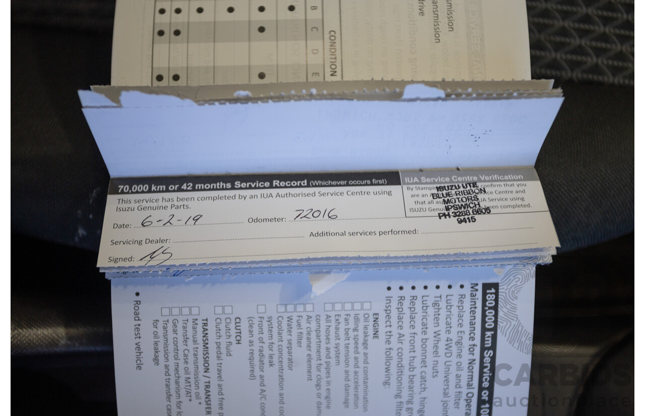 09/2015 Isuzu MU-X LS-U (4x4) UC MY15 4D Wagon Silky White Pearl Turbo Diesel 3.0L - 7 Seats