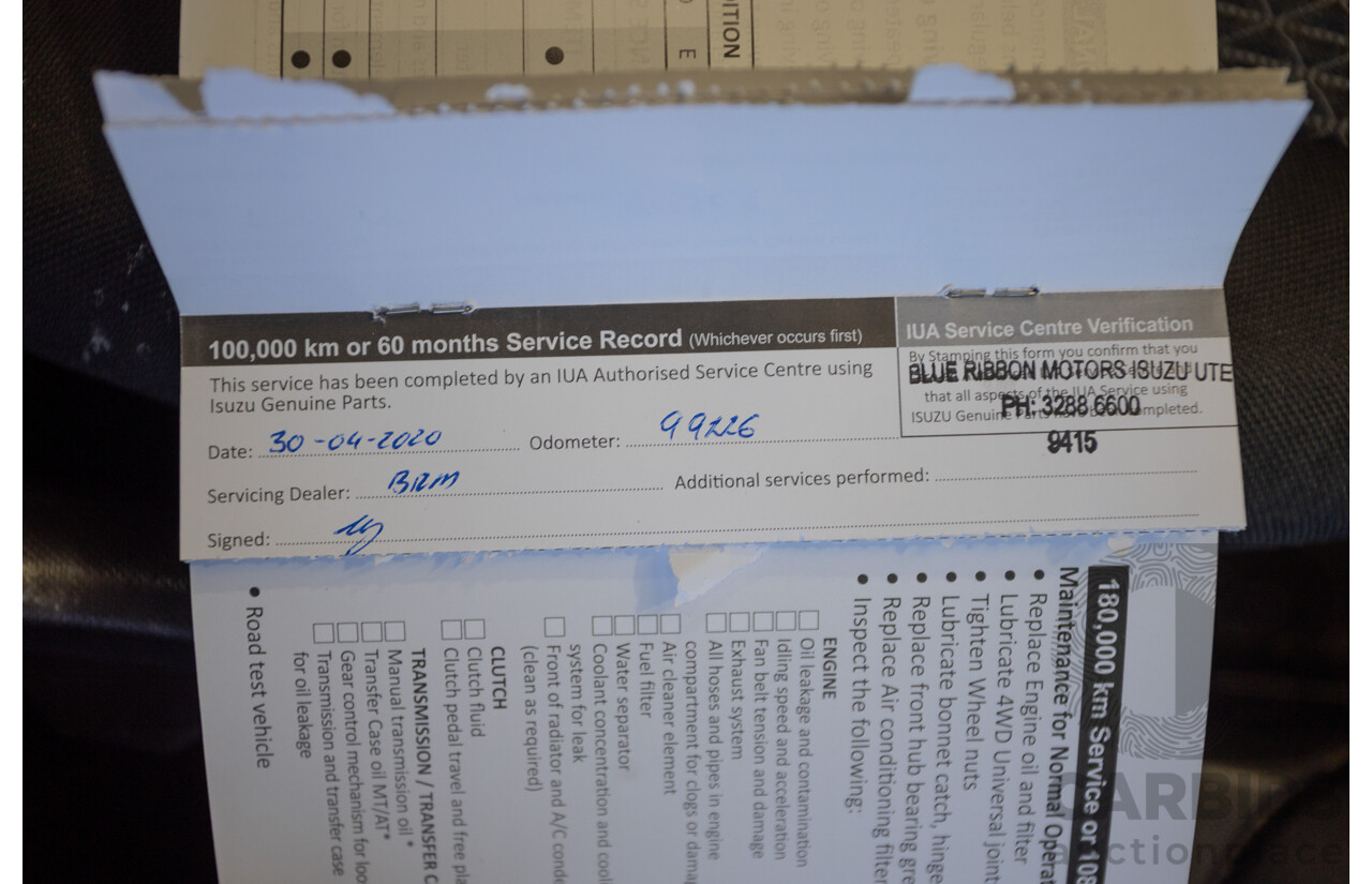 09/2015 Isuzu MU-X LS-U (4x4) UC MY15 4D Wagon Silky White Pearl Turbo Diesel 3.0L - 7 Seats