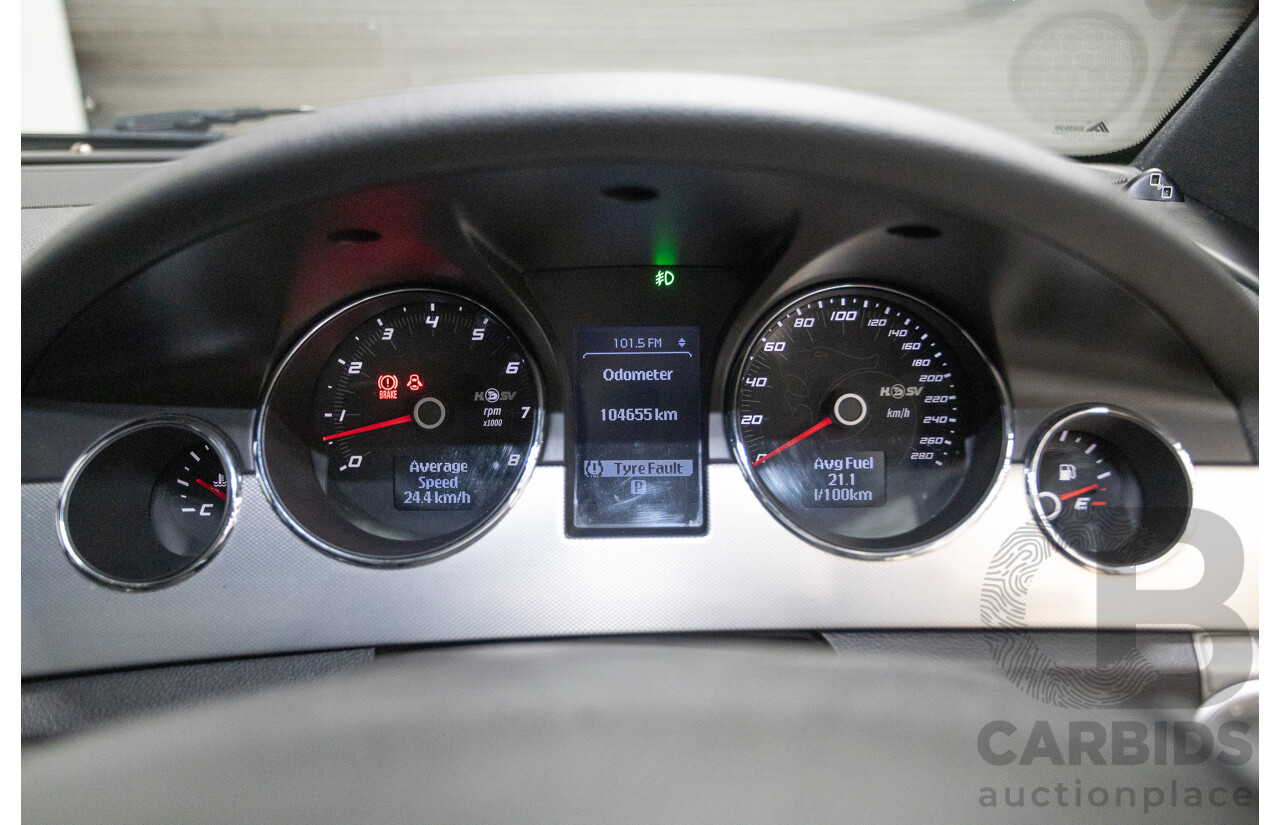 05/2012 Holden Special Vehicles (HSV) Grange Build No.219 WM3 MY12 4D Sedan Alto Grey V8 6.2L