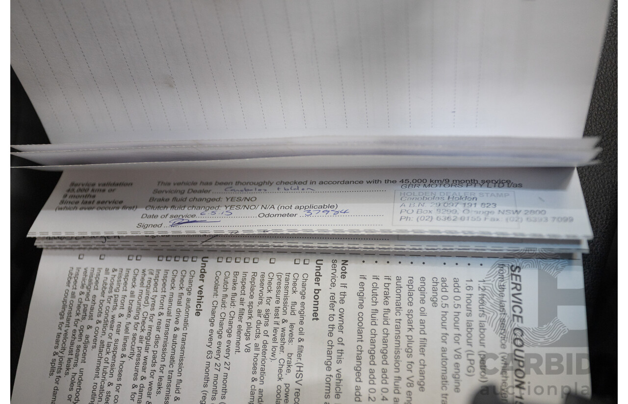 05/2012 Holden Special Vehicles (HSV) Grange Build No.219 WM3 MY12 4D Sedan Alto Grey V8 6.2L