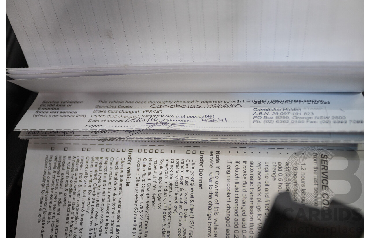 05/2012 Holden Special Vehicles (HSV) Grange Build No.219 WM3 MY12 4D Sedan Alto Grey V8 6.2L