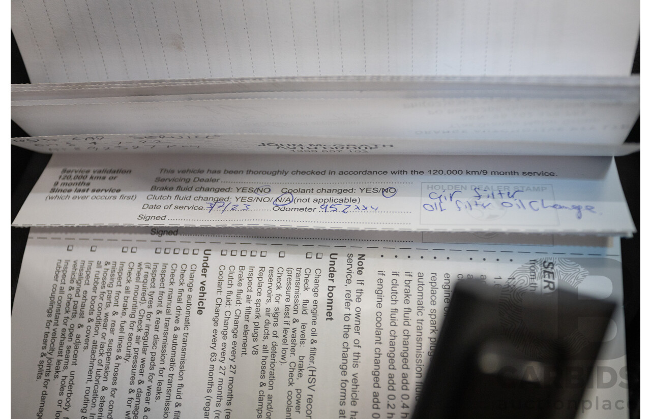 05/2012 Holden Special Vehicles (HSV) Grange Build No.219 WM3 MY12 4D Sedan Alto Grey V8 6.2L