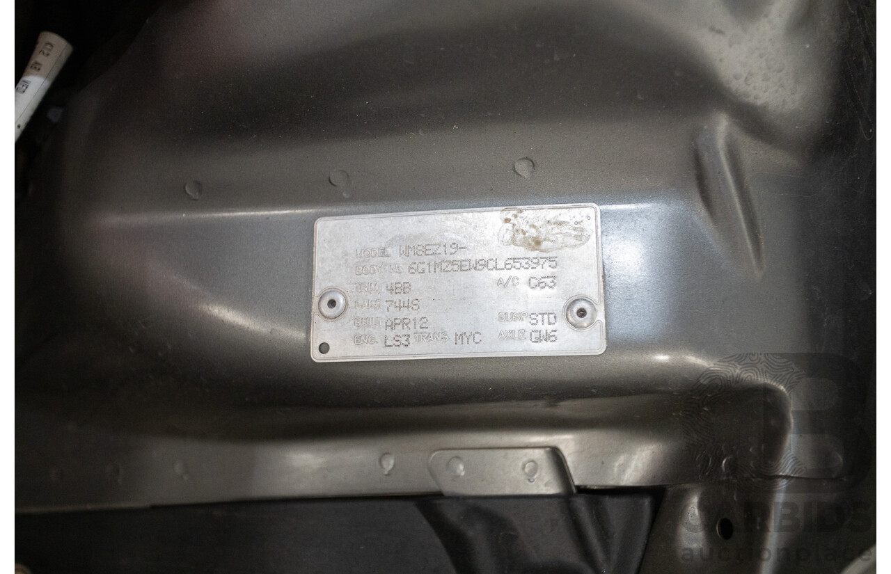 05/2012 Holden Special Vehicles (HSV) Grange Build No.219 WM3 MY12 4D Sedan Alto Grey V8 6.2L