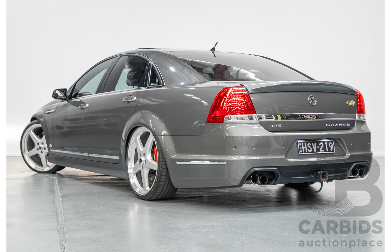 05/2012 Holden Special Vehicles (HSV) Grange Build No.219 WM3 MY12 4D Sedan Alto Grey V8 6.2L