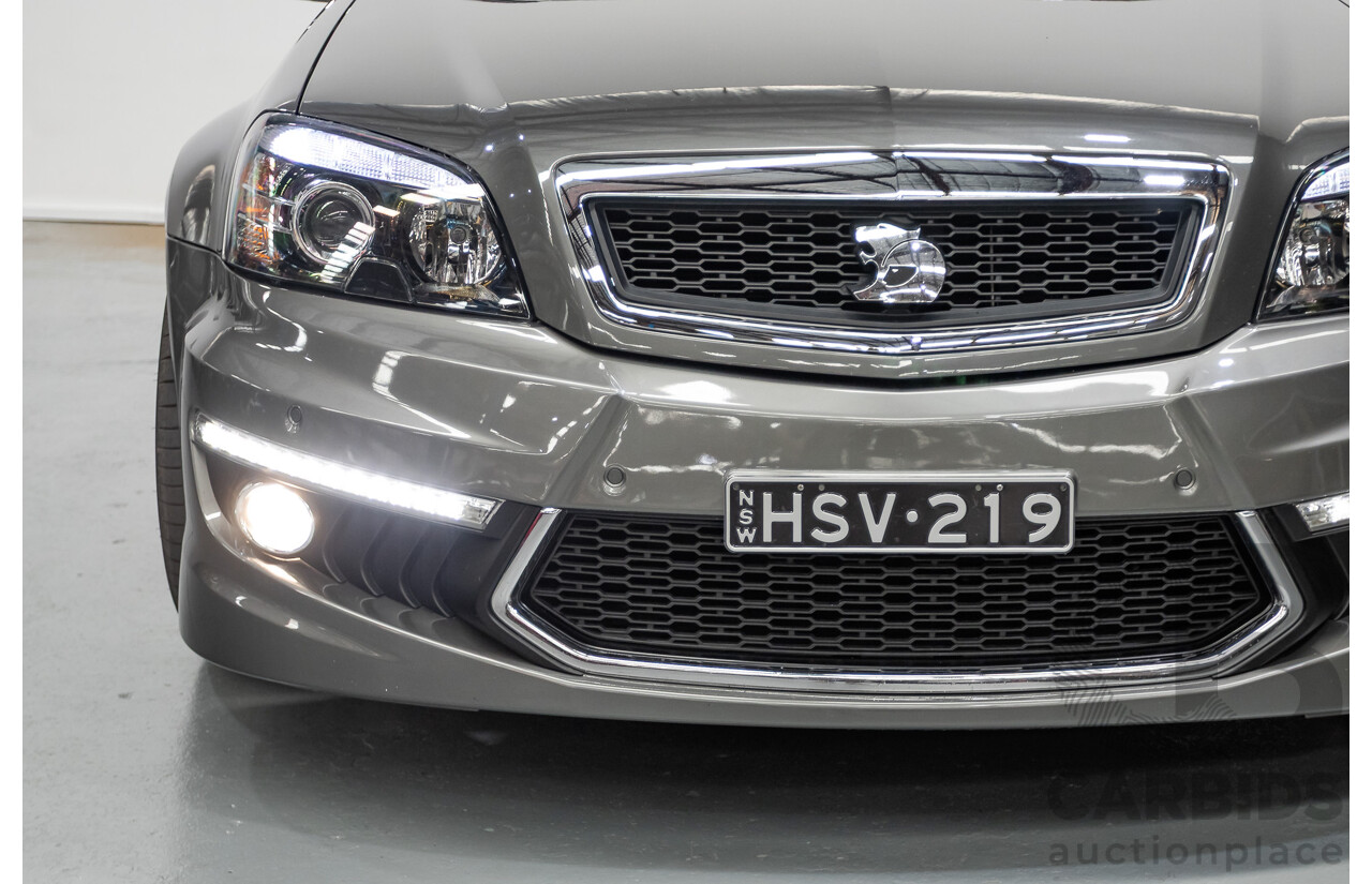 05/2012 Holden Special Vehicles (HSV) Grange Build No.219 WM3 MY12 4D Sedan Alto Grey V8 6.2L