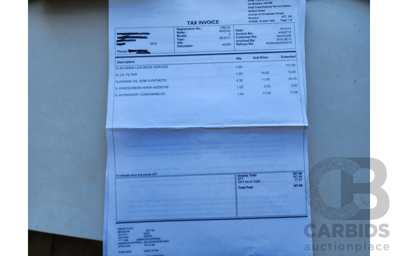 7/2011 Mazda Mazda3 NEO BL 10 UPGRADE 4d Sedan Grey 2.0L