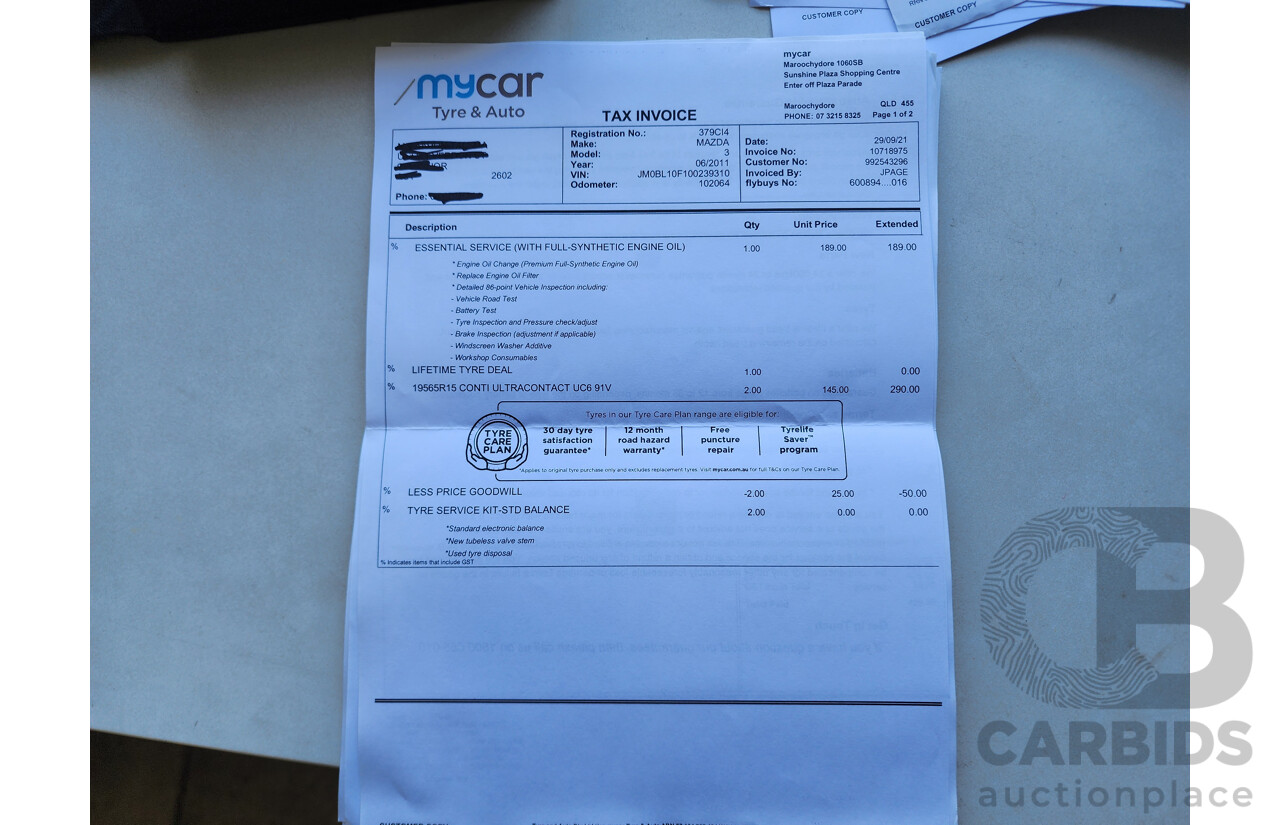 7/2011 Mazda Mazda3 NEO BL 10 UPGRADE 4d Sedan Grey 2.0L