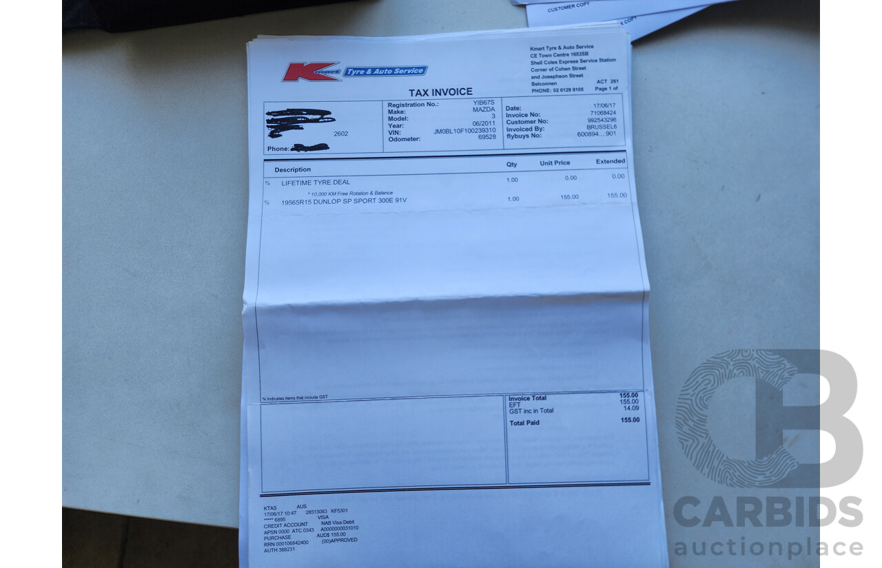 7/2011 Mazda Mazda3 NEO BL 10 UPGRADE 4d Sedan Grey 2.0L