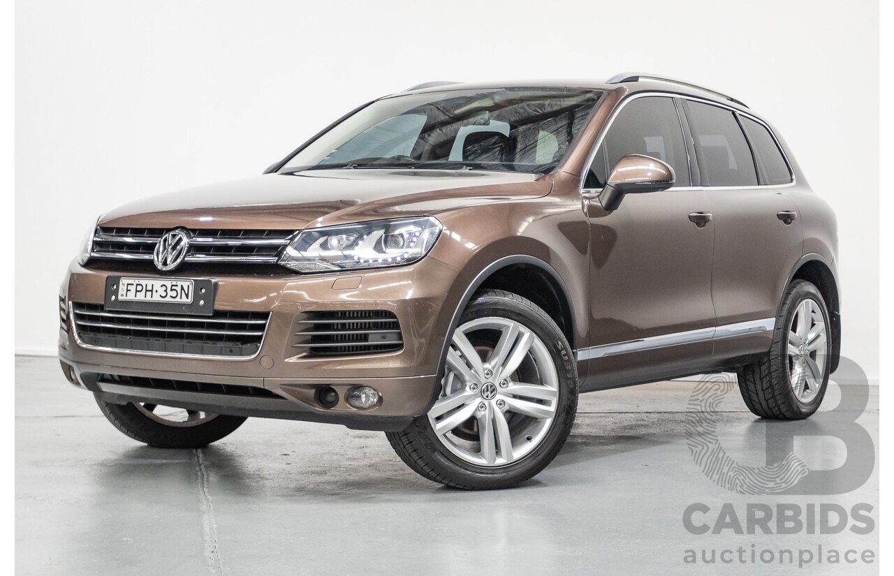 04/2013 Volkswagen Touareg V6 TDI (AWD) 7P MY13.5 4D Wagon Graciosa Brown Metallic Turbo Diesel 3.0L
