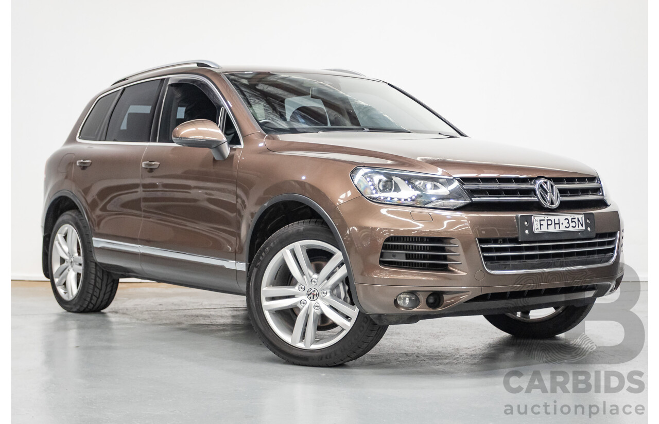 04/2013 Volkswagen Touareg V6 TDI (AWD) 7P MY13.5 4D Wagon Graciosa Brown Metallic Turbo Diesel 3.0L