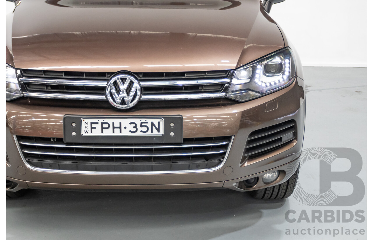 04/2013 Volkswagen Touareg V6 TDI (AWD) 7P MY13.5 4D Wagon Graciosa Brown Metallic Turbo Diesel 3.0L