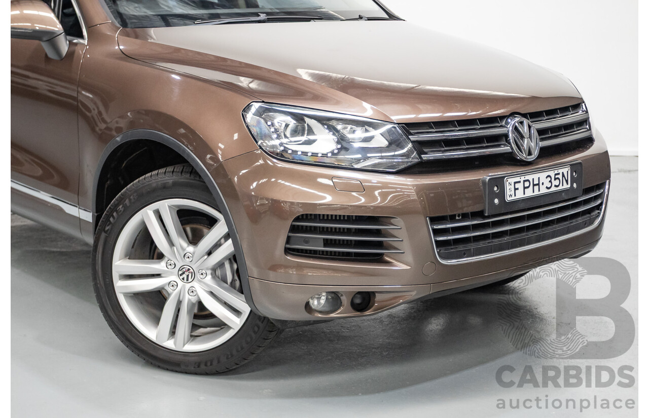 04/2013 Volkswagen Touareg V6 TDI (AWD) 7P MY13.5 4D Wagon Graciosa Brown Metallic Turbo Diesel 3.0L