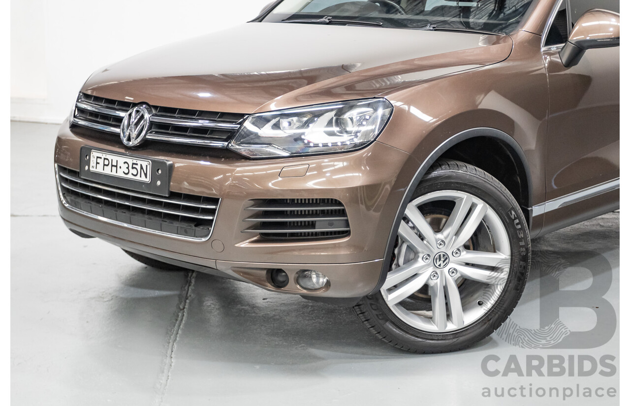 04/2013 Volkswagen Touareg V6 TDI (AWD) 7P MY13.5 4D Wagon Graciosa Brown Metallic Turbo Diesel 3.0L