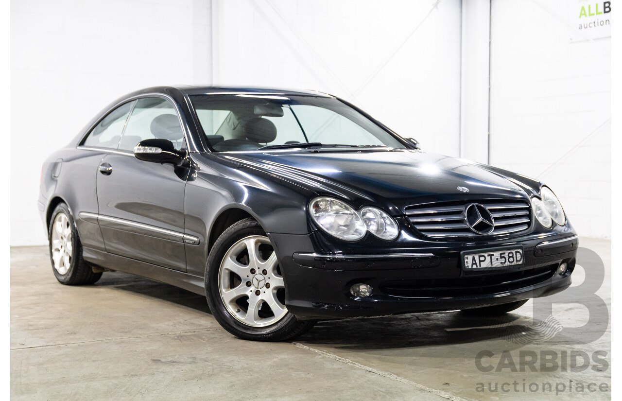 11/2003 Mercedes-Benz CLK 320 Elegance C209 2d Coupe Obsidian Black Metallic V6 3.2L