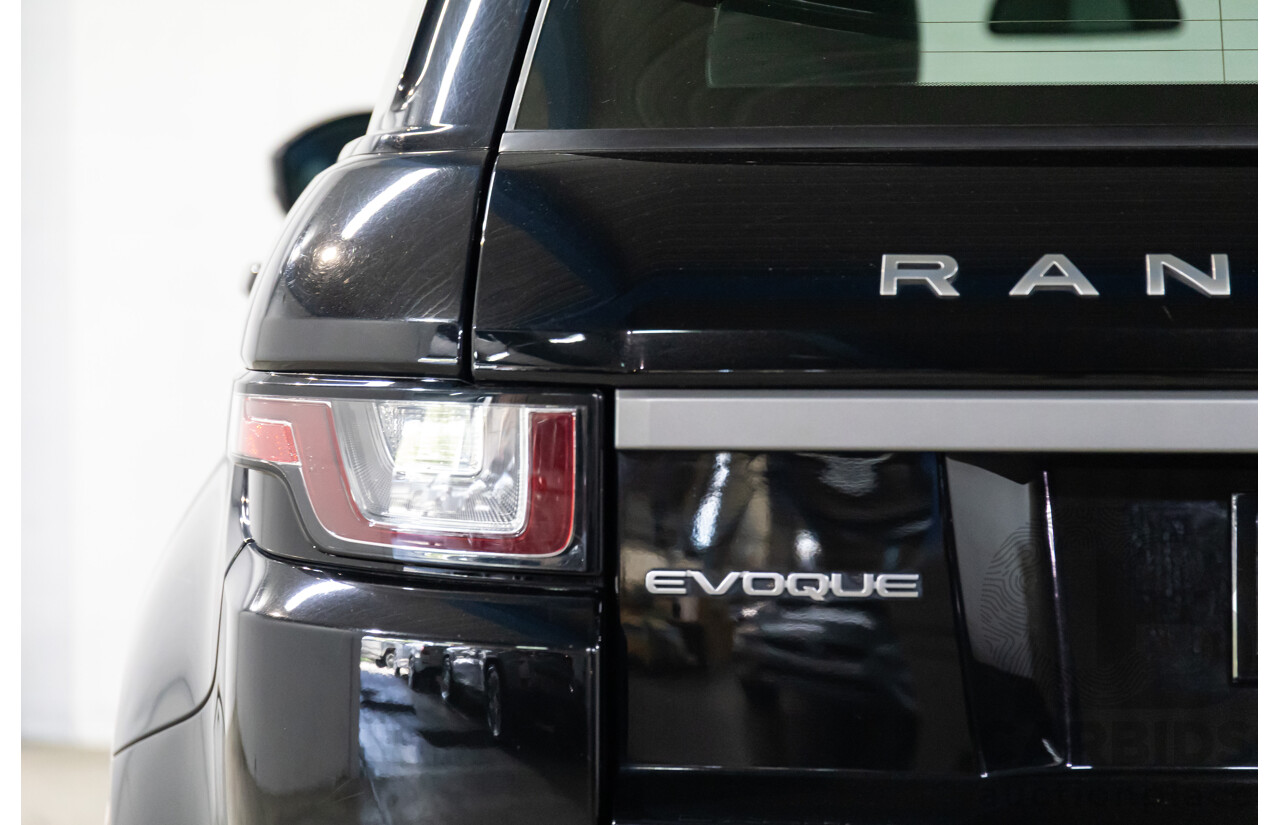 01/2016 Range Rover Evoque Td4 150 SE (AWD) LV MY16 5d Wagon Santorini Black Metallic Turbo Diesel 2.0L