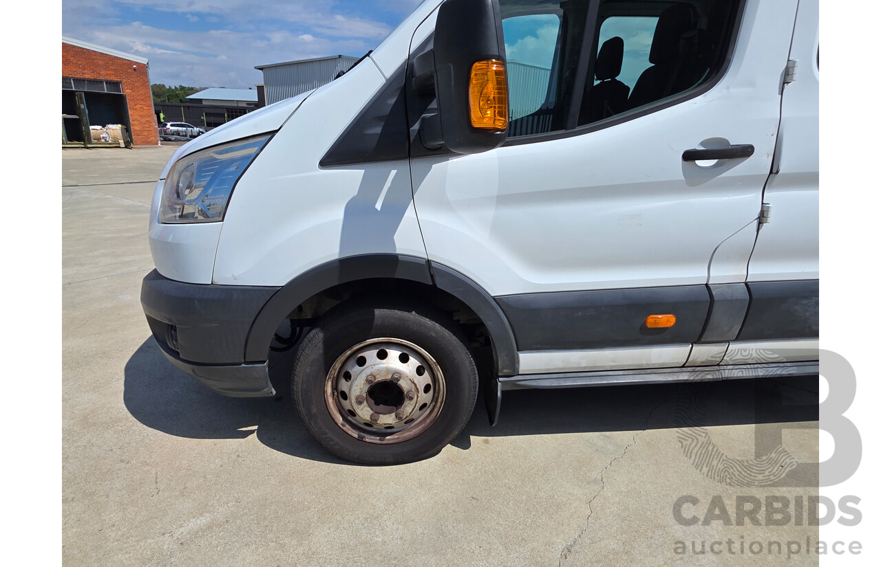 3/2015 Ford Transit 470E LWB Dual Cab Truck White Turbo Diesel 2.2L - 7 Seats