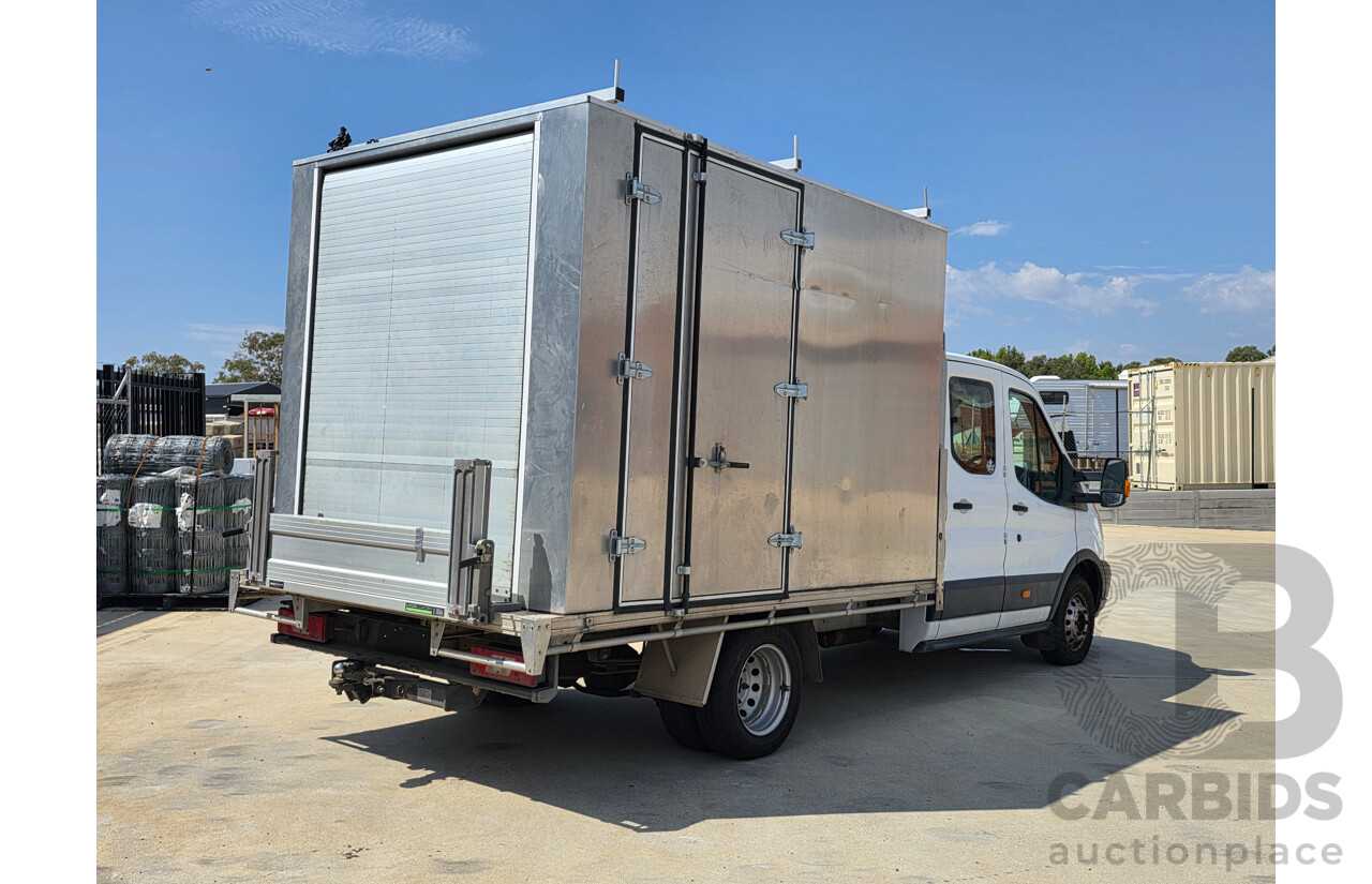 3/2015 Ford Transit 470E LWB Dual Cab Truck White Turbo Diesel 2.2L - 7 Seats