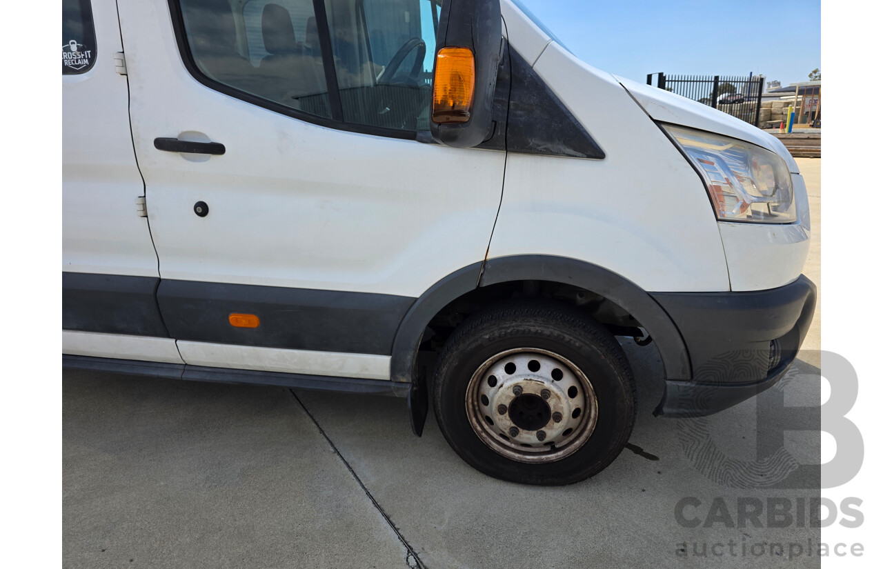 3/2015 Ford Transit 470E LWB Dual Cab Truck White Turbo Diesel 2.2L - 7 Seats