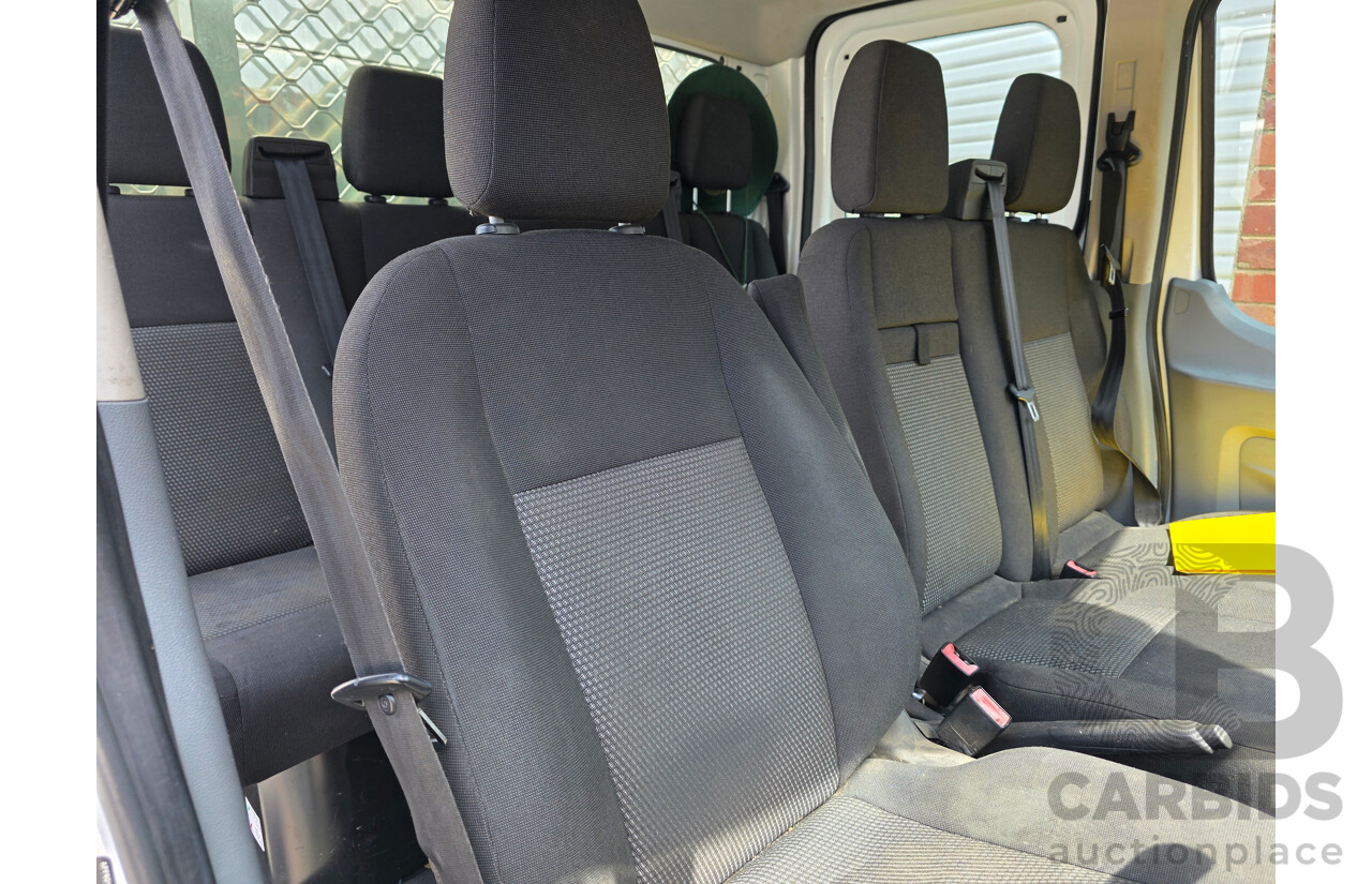 3/2015 Ford Transit 470E LWB Dual Cab Truck White Turbo Diesel 2.2L - 7 Seats