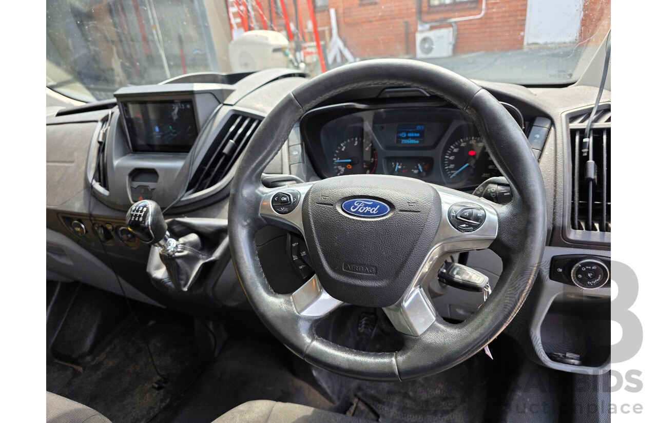 3/2015 Ford Transit 470E LWB Dual Cab Truck White Turbo Diesel 2.2L - 7 Seats