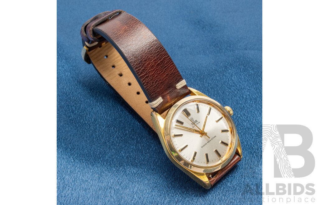 Men’s Vintage Tudor Oyster 34mm Wristwatch,  'Small Rose' Dial