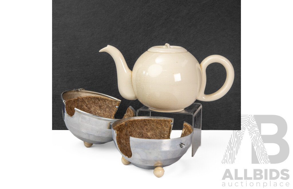 Collection of Three Vintage Teapots Inc Georg Jensen