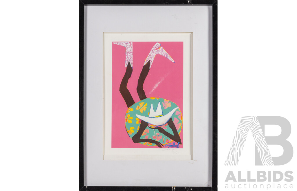 GelBell [Angelica Wootton & Isabella Greene] (20th Century, Australian), Martini & Smoke Break, Limited Editioned & Signed Giclee Print, 62H x 44W cm (frame)