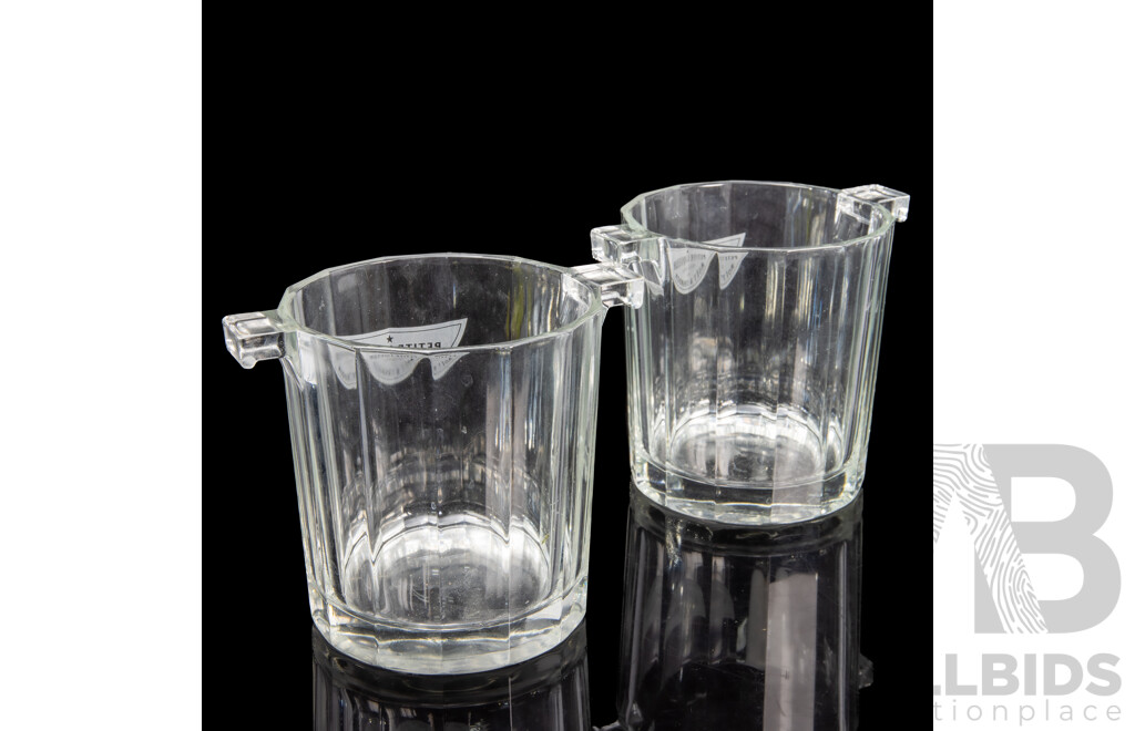 Pair of Moet & Chandon Petite Liqueur Glass Ice Buckets