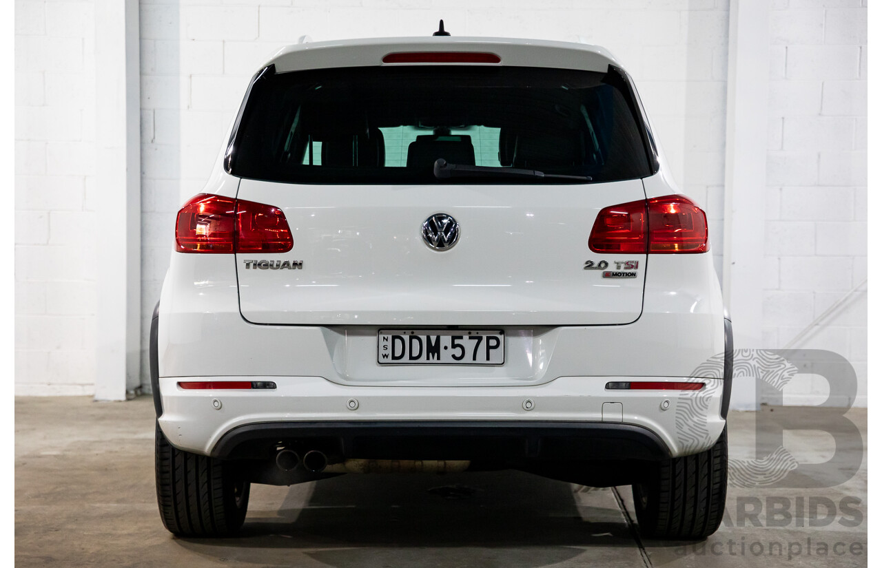 03/2016 Volkswagen Tiguan 155 TSI R-Line (AWD) 5NC MY16 4d Wagon Pure White Turbo 2.0L