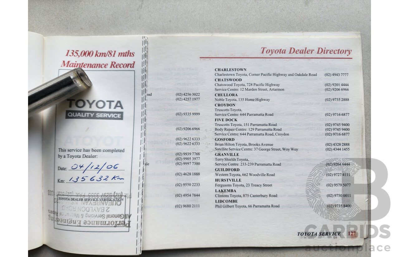 4/2001 Toyota Landcruiser Prado 50TH Anniversary (4x4) VZJ95R 4d Wagon Silver 3.4L