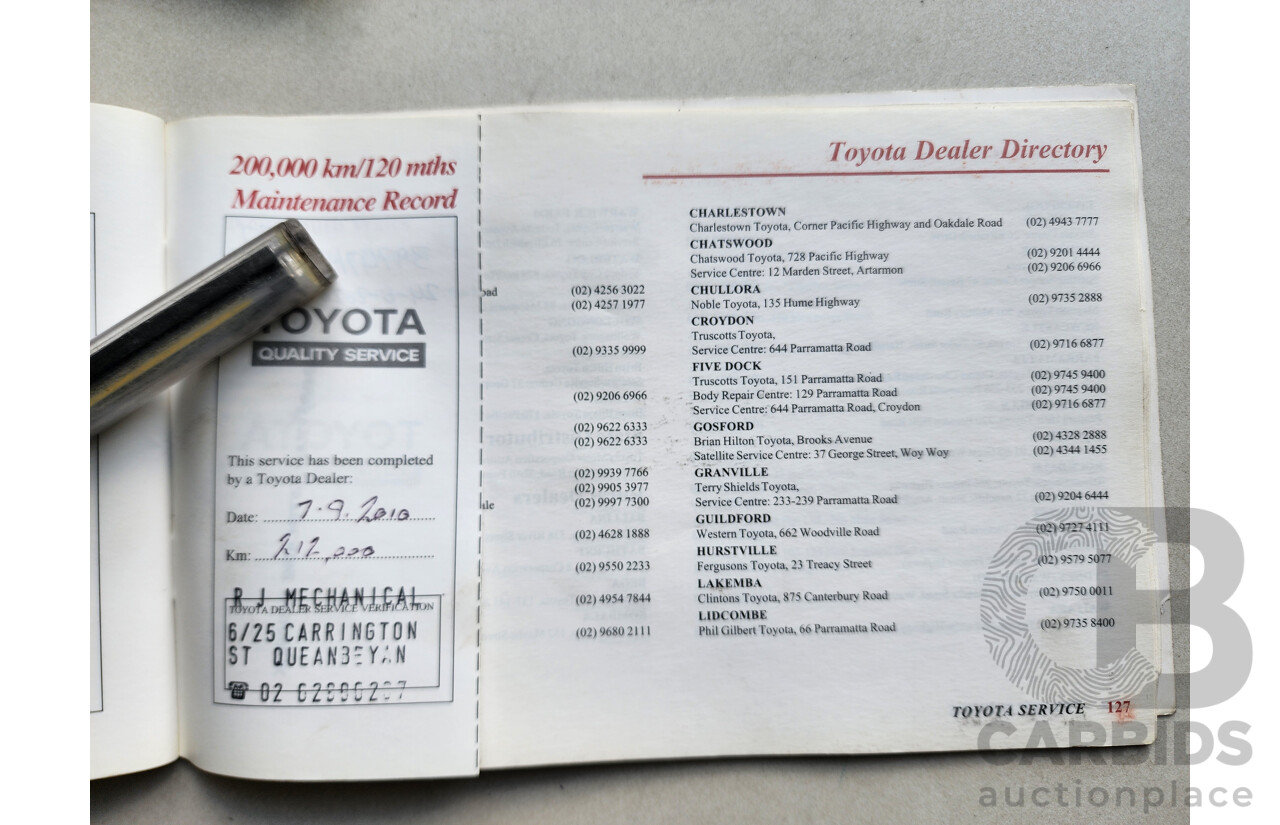 4/2001 Toyota Landcruiser Prado 50TH Anniversary (4x4) VZJ95R 4d Wagon Silver 3.4L