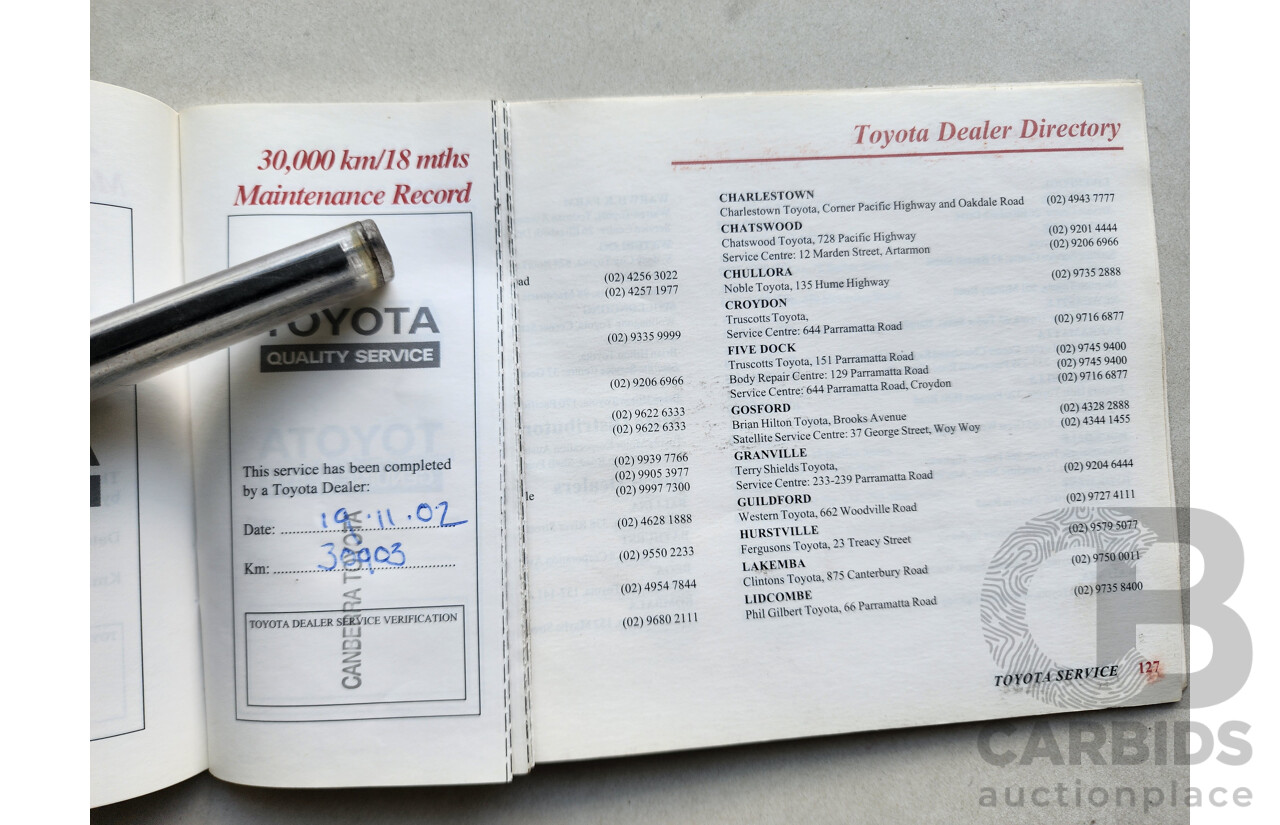 4/2001 Toyota Landcruiser Prado 50TH Anniversary (4x4) VZJ95R 4d Wagon Silver 3.4L