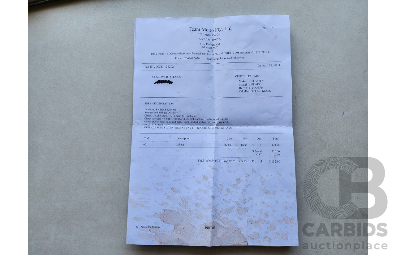 10/2004 Toyota Landcruiser Prado Grande (4x4) GRJ120R 4d Wagon Silver 4.0L