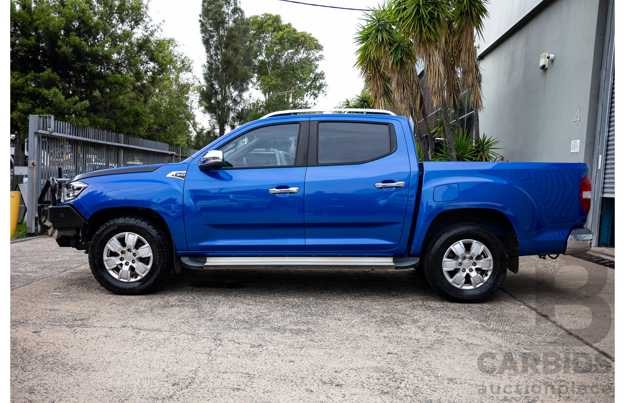 10/2019 LDV T60 Luxe (4x4) SK8C Double Cab Utility Jewel Blue Metallic Turbo Diesel 2.8L