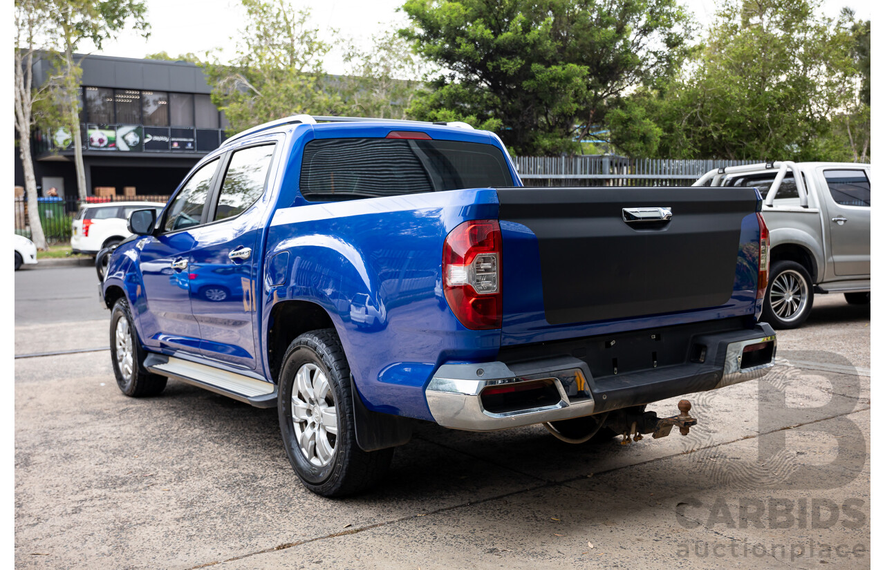10/2019 LDV T60 Luxe (4x4) SK8C Double Cab Utility Jewel Blue Metallic Turbo Diesel 2.8L