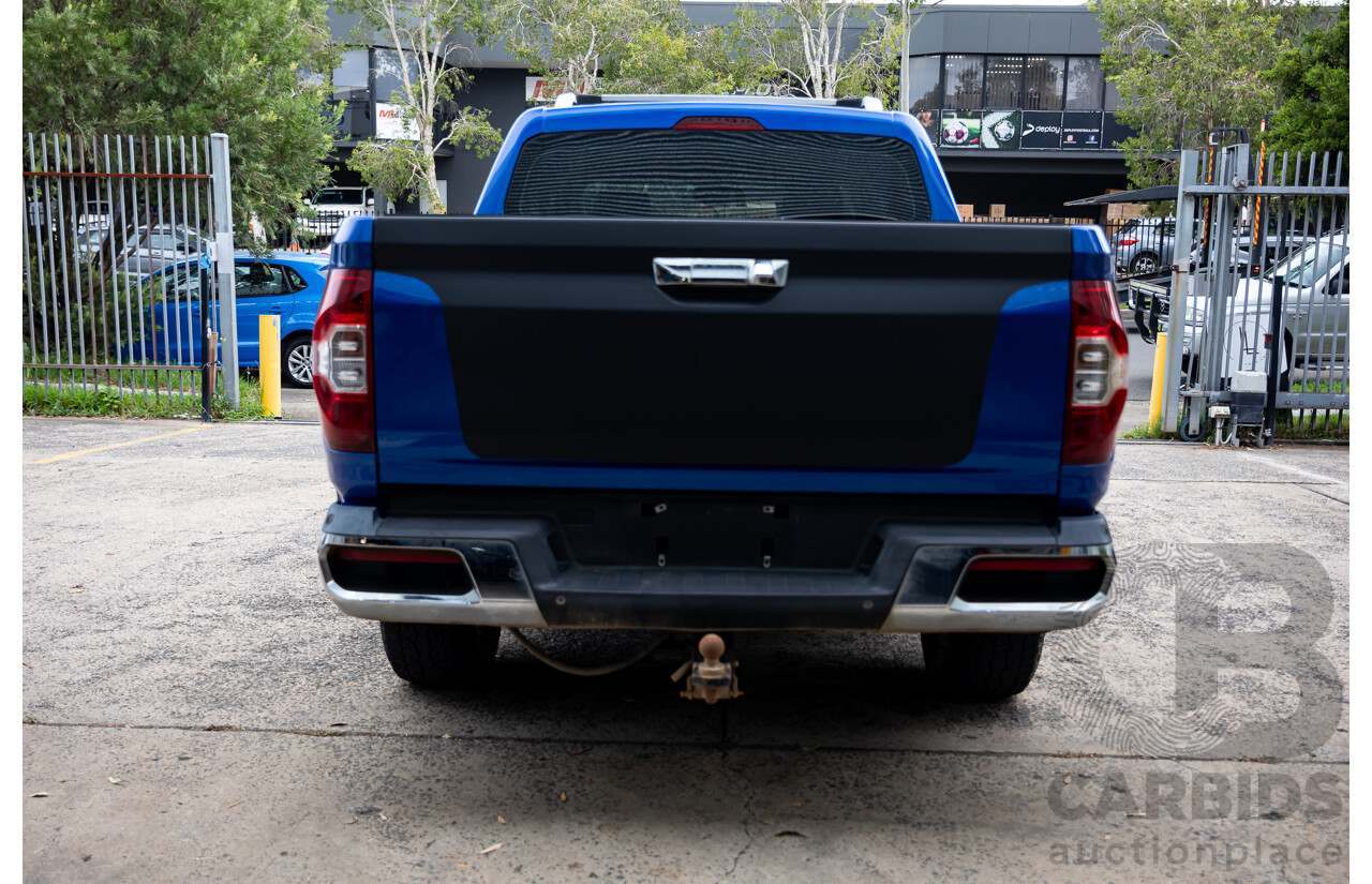 10/2019 LDV T60 Luxe (4x4) SK8C Double Cab Utility Jewel Blue Metallic Turbo Diesel 2.8L