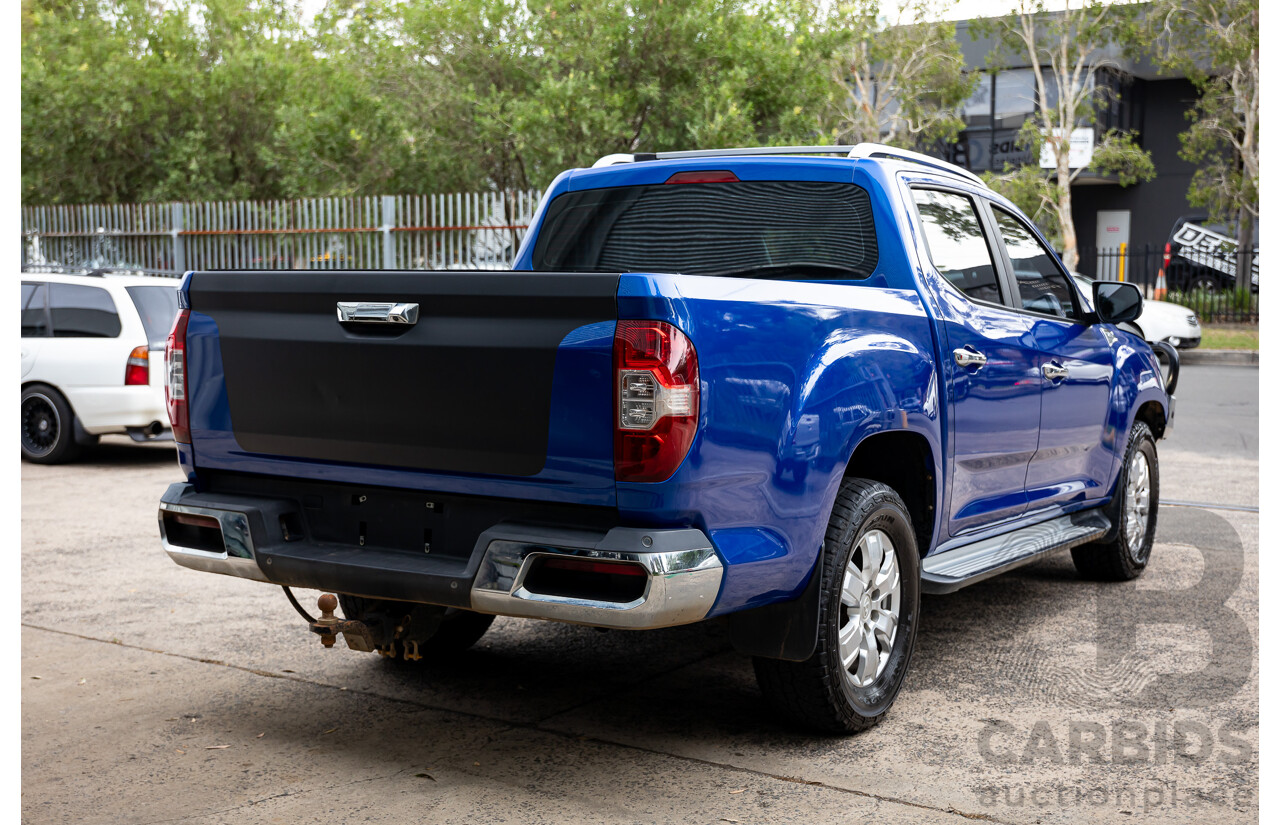 10/2019 LDV T60 Luxe (4x4) SK8C Double Cab Utility Jewel Blue Metallic Turbo Diesel 2.8L