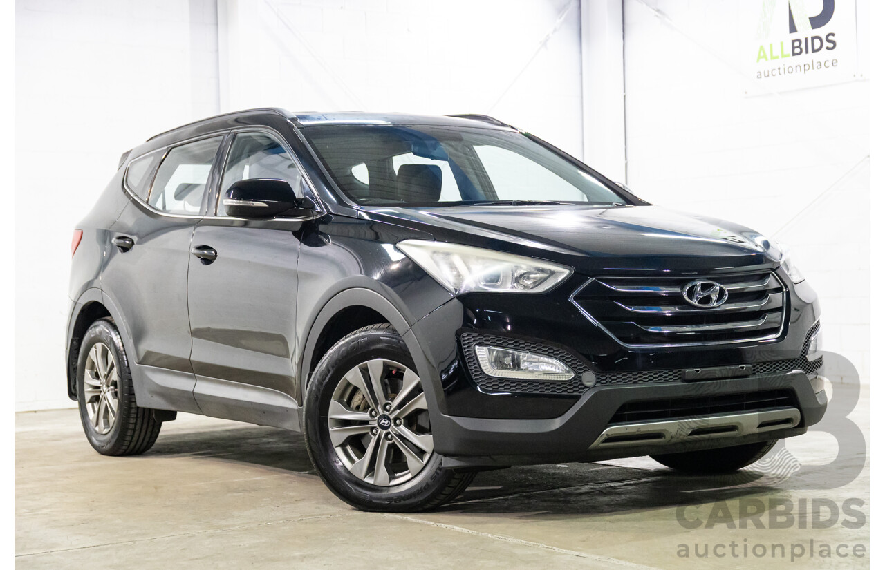 4/2014 Hyundai Santa Fe Active CRDi (4x4) DM 4d Wagon Black Turbo Diesel 2.2L