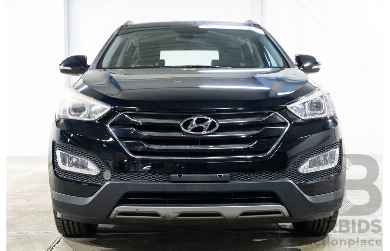 4/2014 Hyundai Santa Fe Active CRDi (4x4) DM 4d Wagon Black Turbo Diesel 2.2L