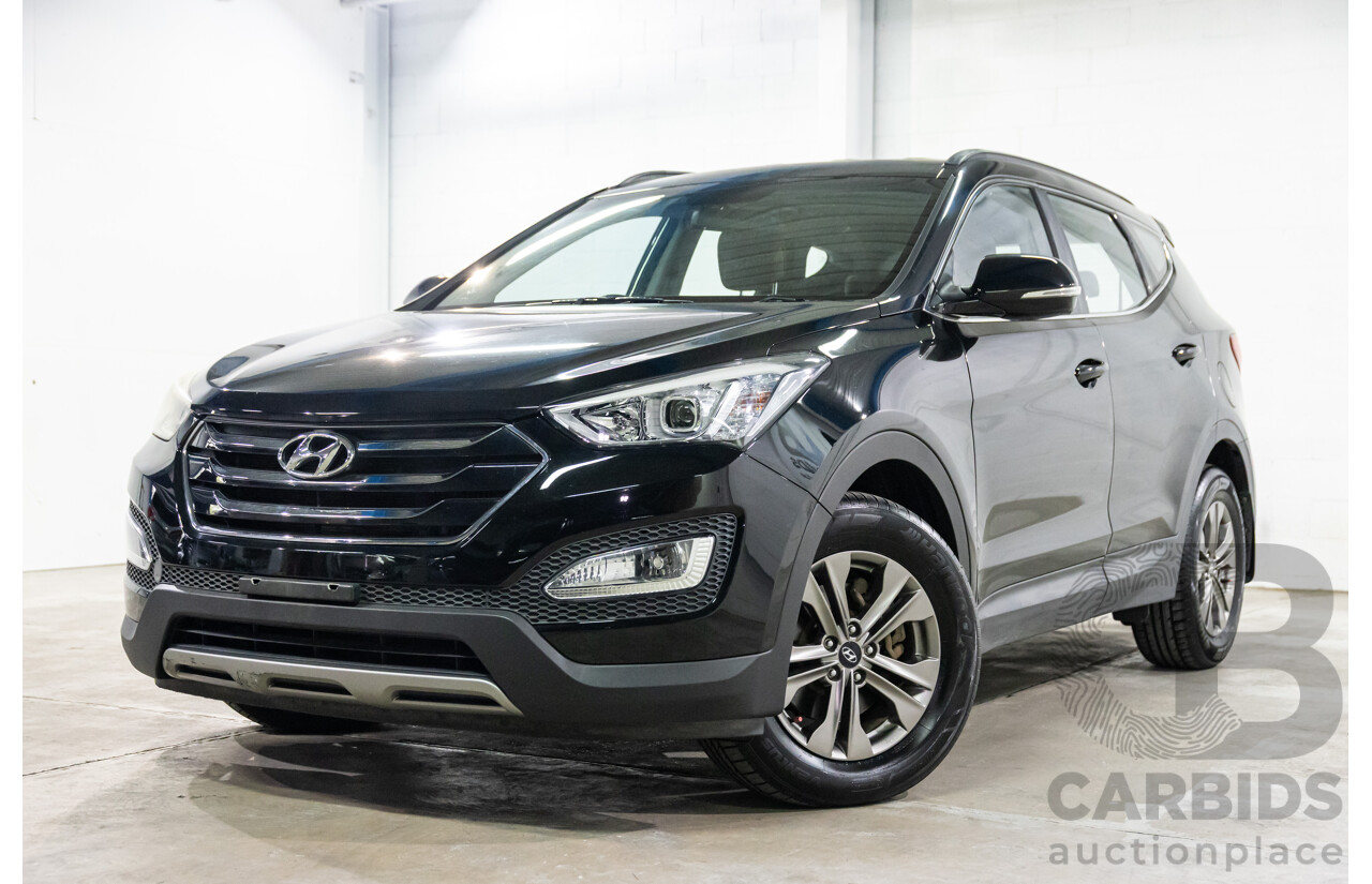 4/2014 Hyundai Santa Fe Active CRDi (4x4) DM 4d Wagon Black Turbo Diesel 2.2L