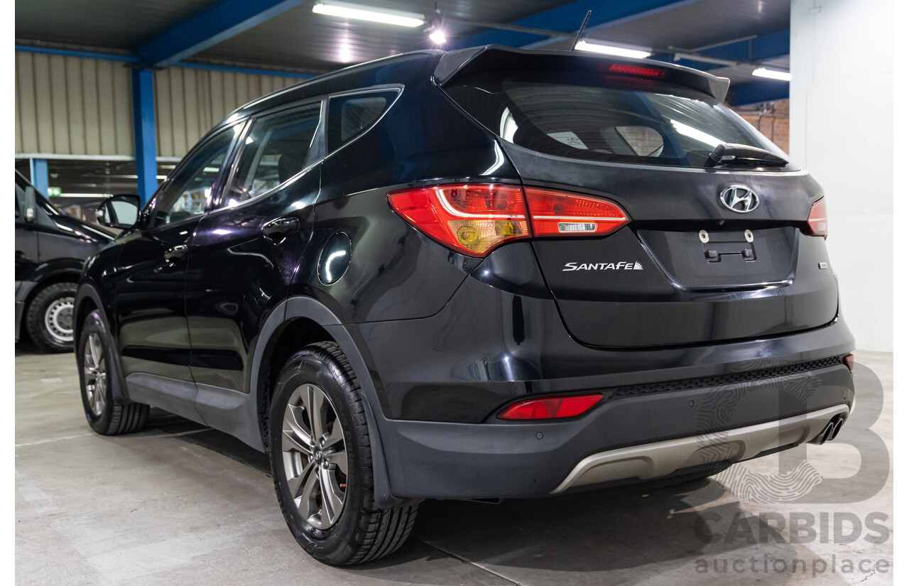 4/2014 Hyundai Santa Fe Active CRDi (4x4) DM 4d Wagon Black Turbo Diesel 2.2L